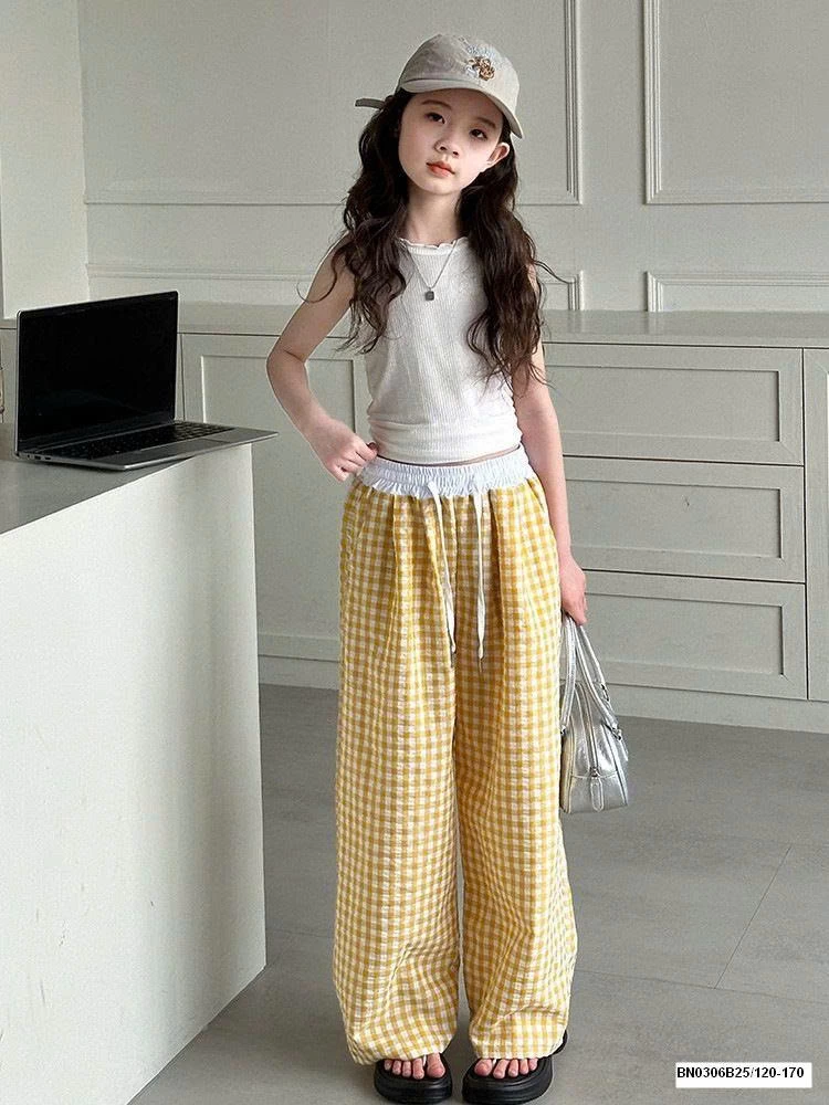 QUẦN SUÔNG CARO NHỎ CẠP CHUN