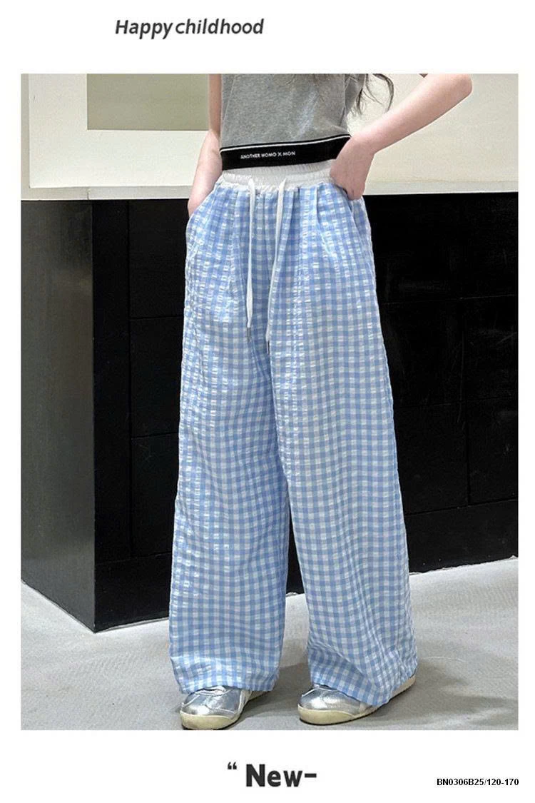 QUẦN SUÔNG CARO NHỎ CẠP CHUN