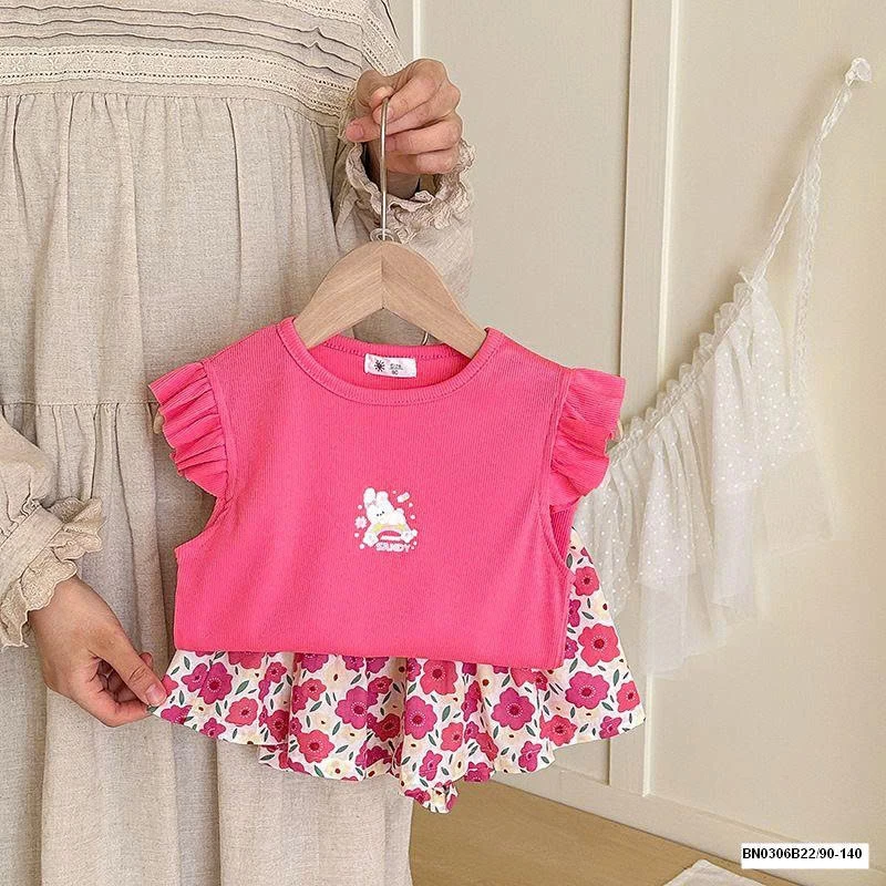 SÉT ÁO CÁNH TIÊN MIX QUẦN VÁY HOA