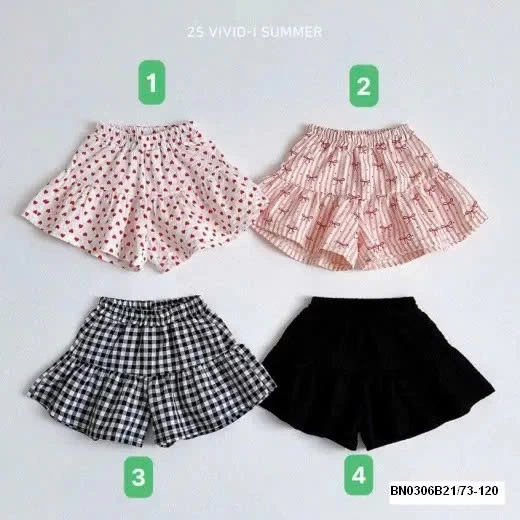 QUẦN SHORT CHO BÉ GÁI