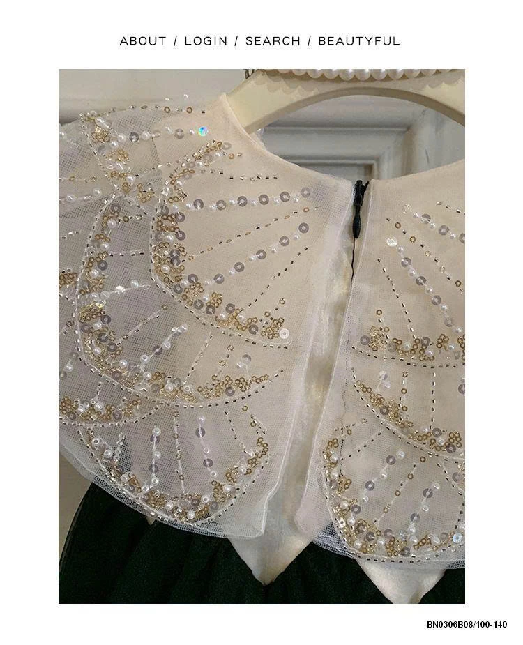 ĐẦM VOAN TIỂU THƯ CỔ VUÔNG