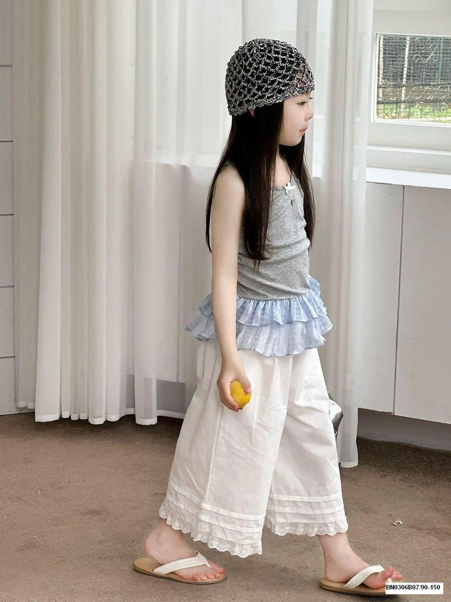 SÉT ÁO 2 DÂY VIỀN BÉO MIX QUẦN SUÔNG TRẮNG