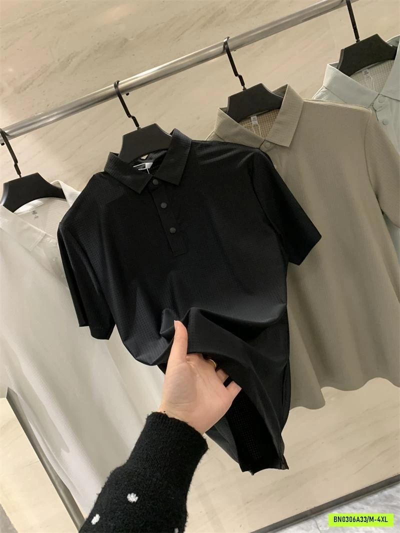 POLO BĂNG LỤA KO ĐƯỜNG MAY NAM