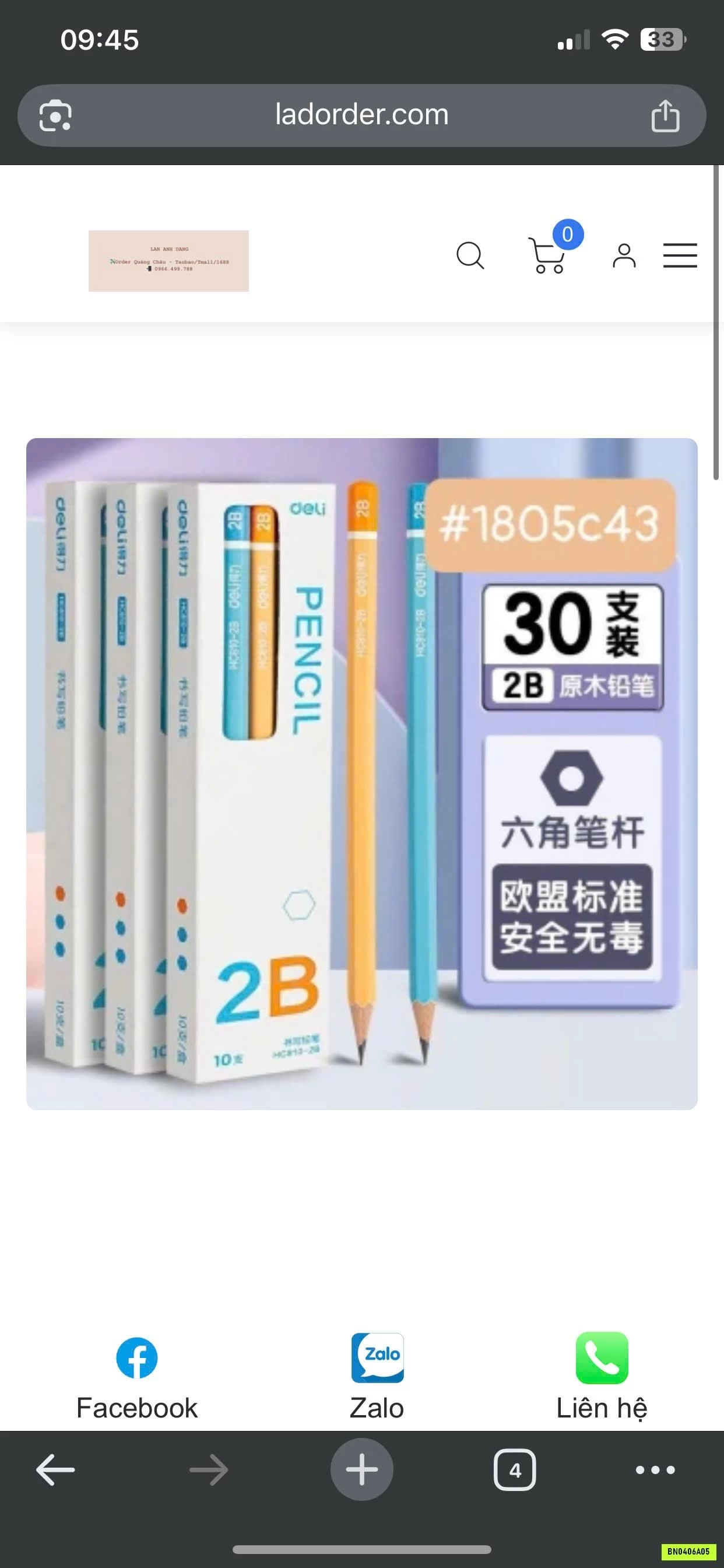 SÉT 30 BÚT CHÌ DELI