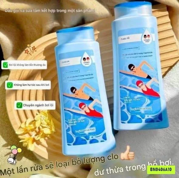 SỮA TẮM GỘI 2IN1 KHỬ CLO