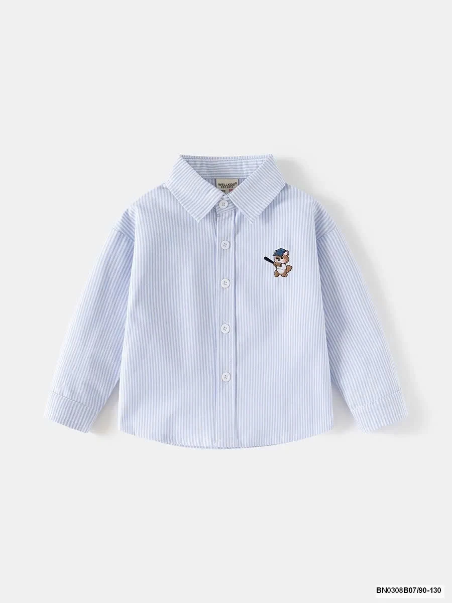 ÁO SƠ MI GẤU ĐỘI MŨ WELLKIDS