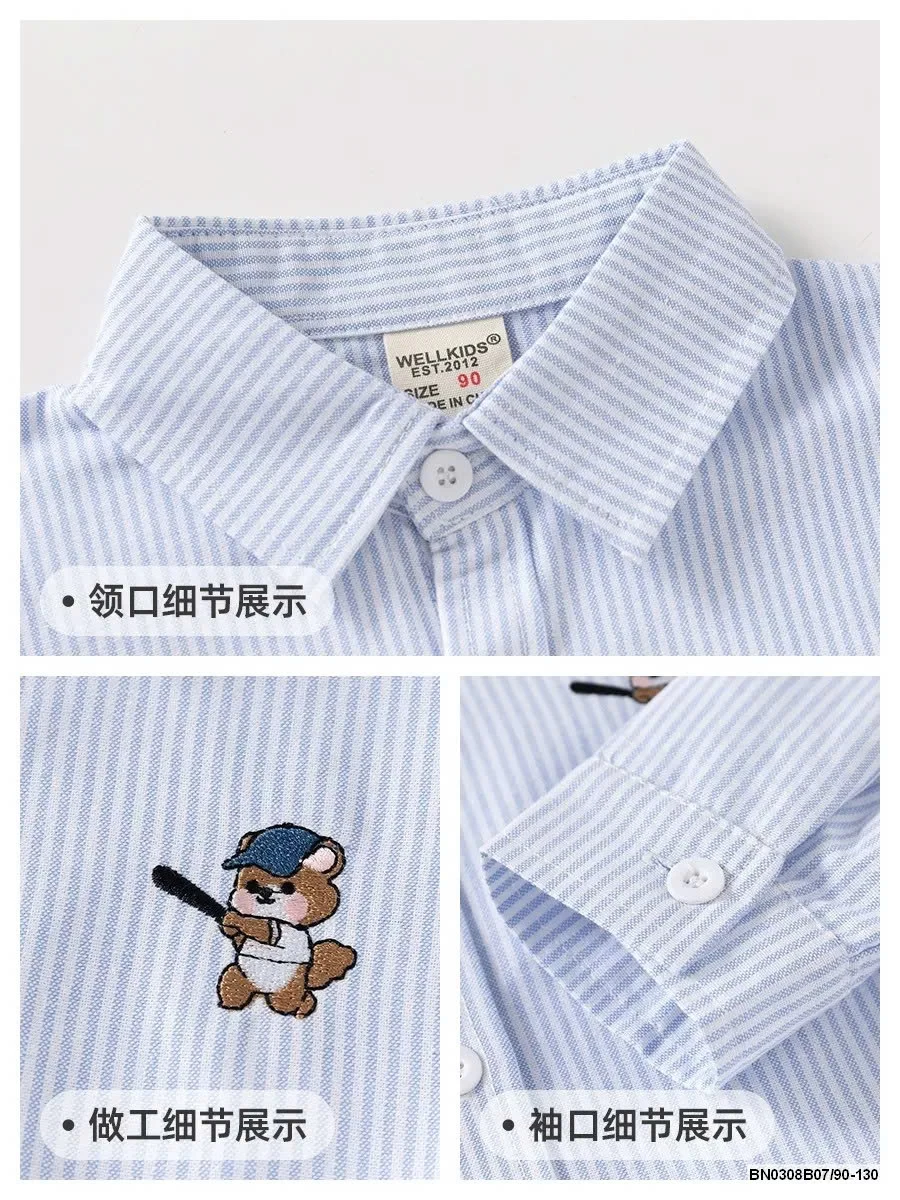 ÁO SƠ MI GẤU ĐỘI MŨ WELLKIDS