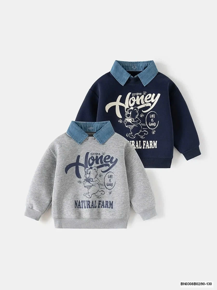 ÁO NỈ CỔ JEAN Wellkids