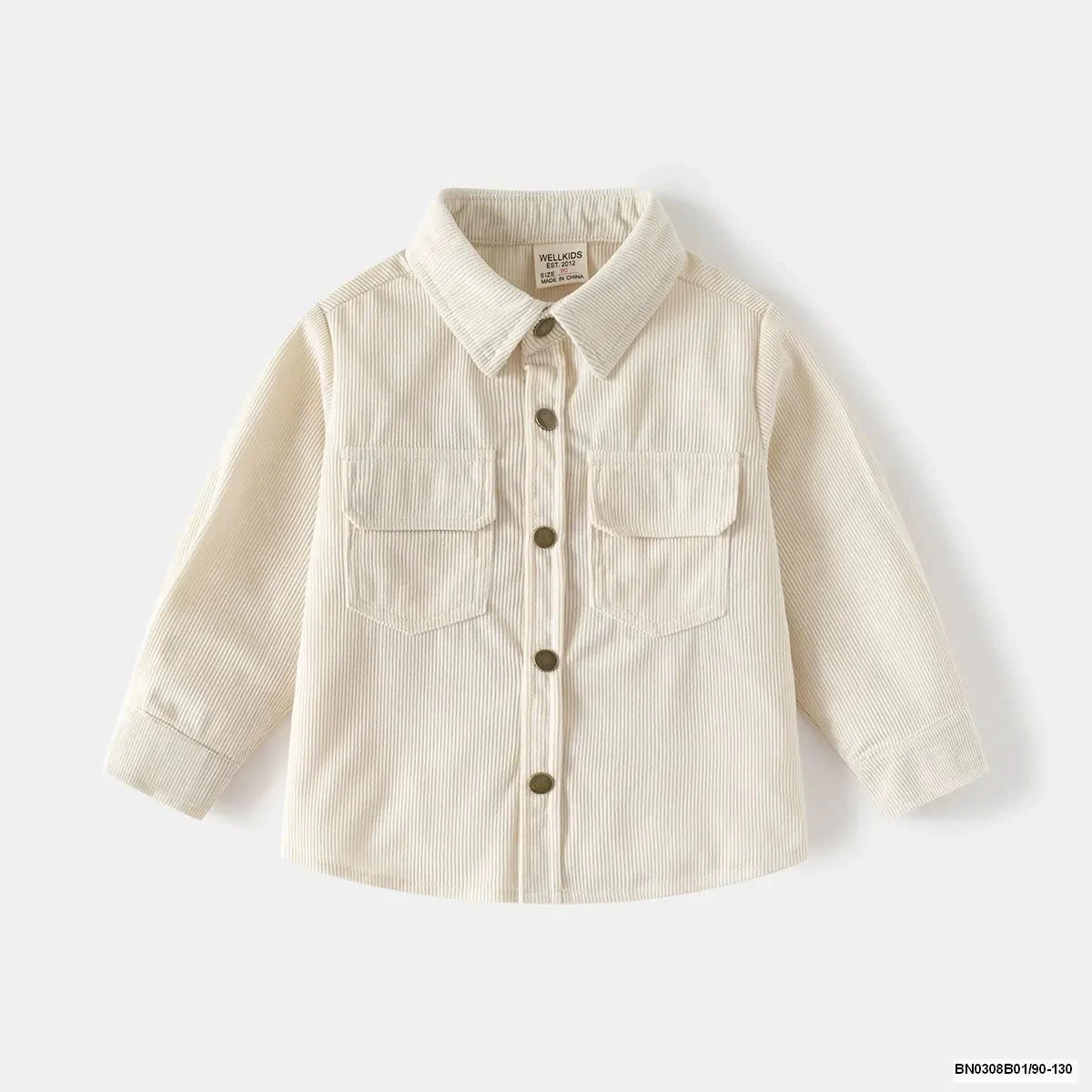 Áo sơ mi nhung tăm  Wellkids