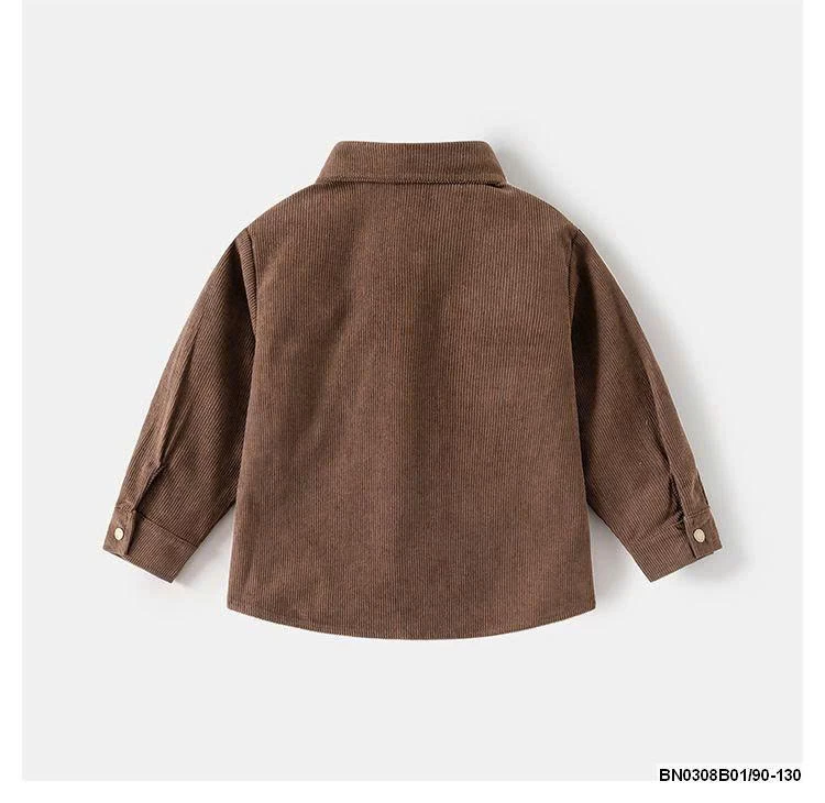 Áo sơ mi nhung tăm  Wellkids