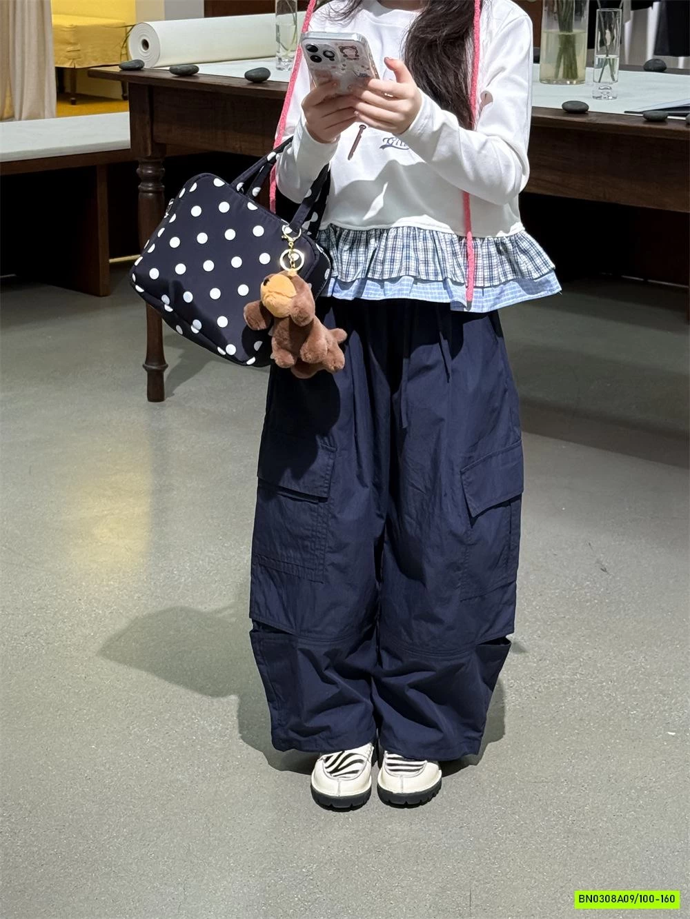 ÁO THUN PHỐI VIỀN BÈO CARO