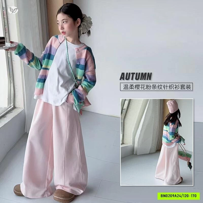 CARDIGAN KẺ HỒNG MIX NỈ SUÔNG