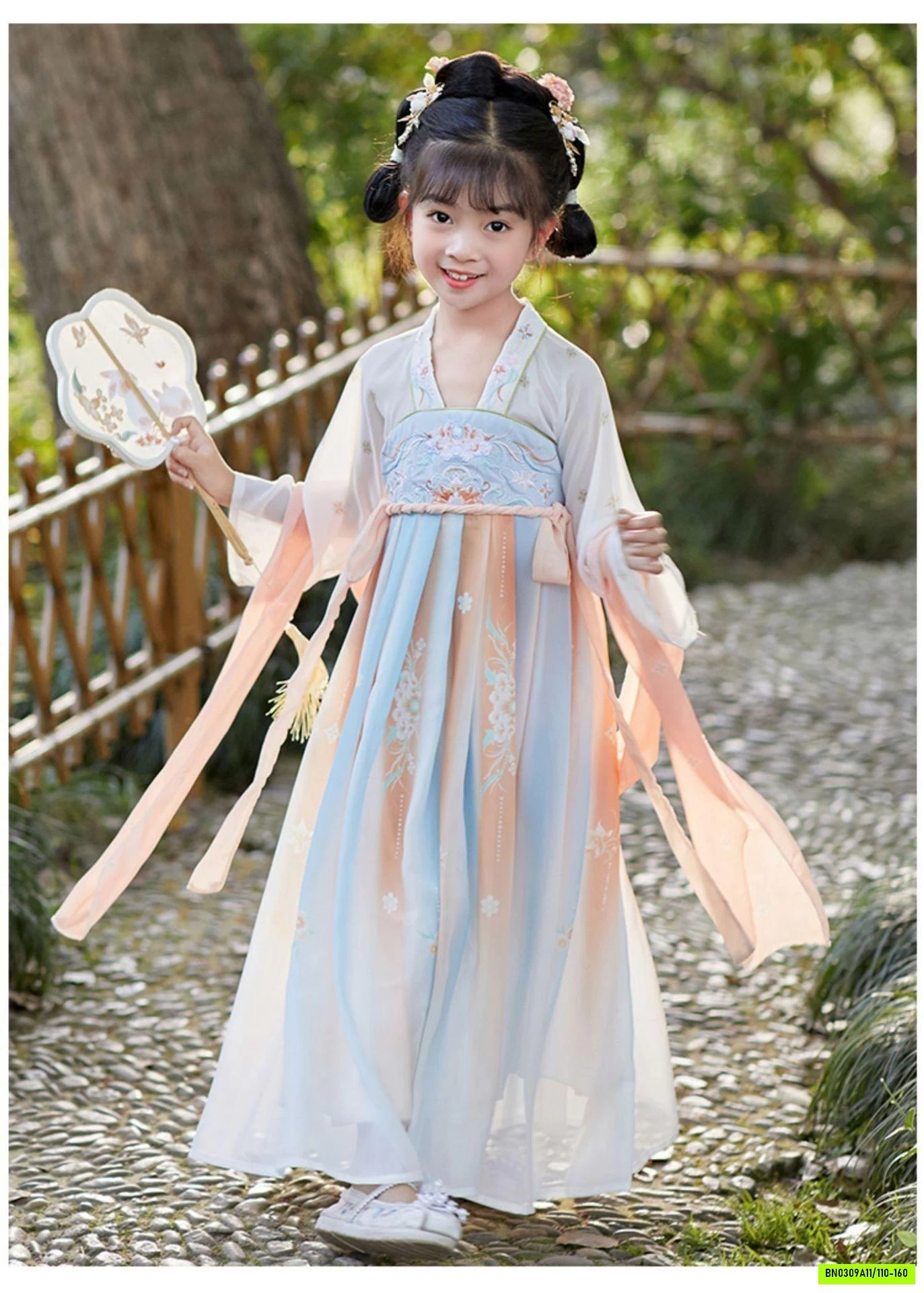ĐẦM VOAN CỔ TRANG LOANG MÀU