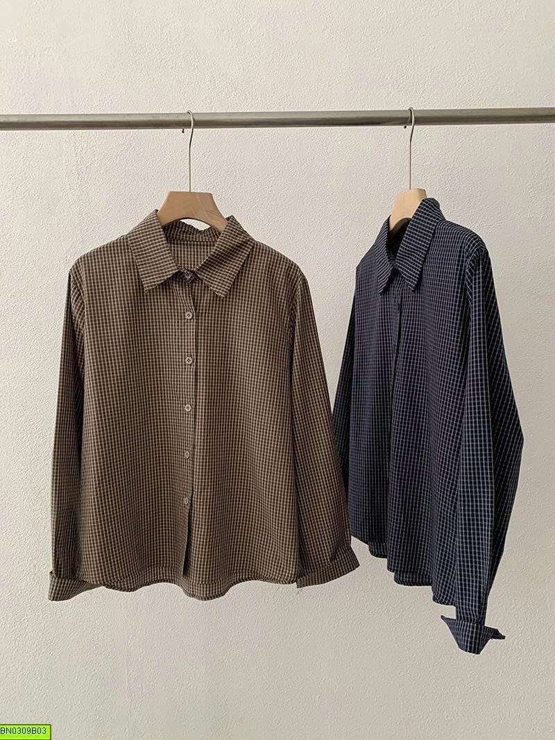 ÁO SƠ MI CARO NHỎ VINTAGE