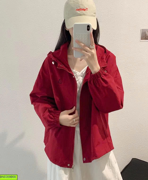 ÁO KHOÁC GIÓ LIÊN MŨ NỮ