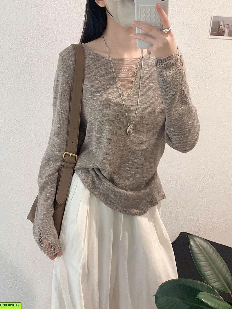 ÁO LEN DỆT CỔ TRÒN