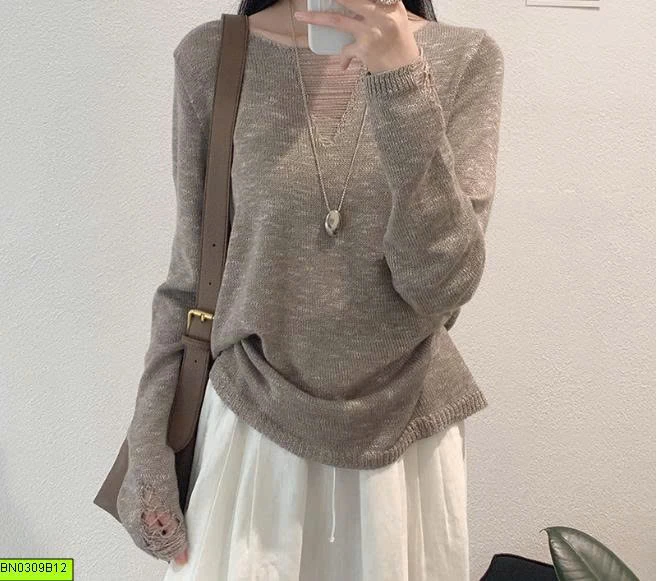 ÁO LEN DỆT CỔ TRÒN