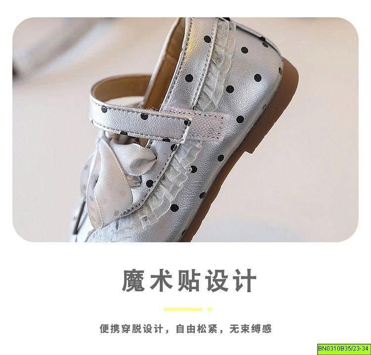 GIÀY CHẤM BI MIX REN