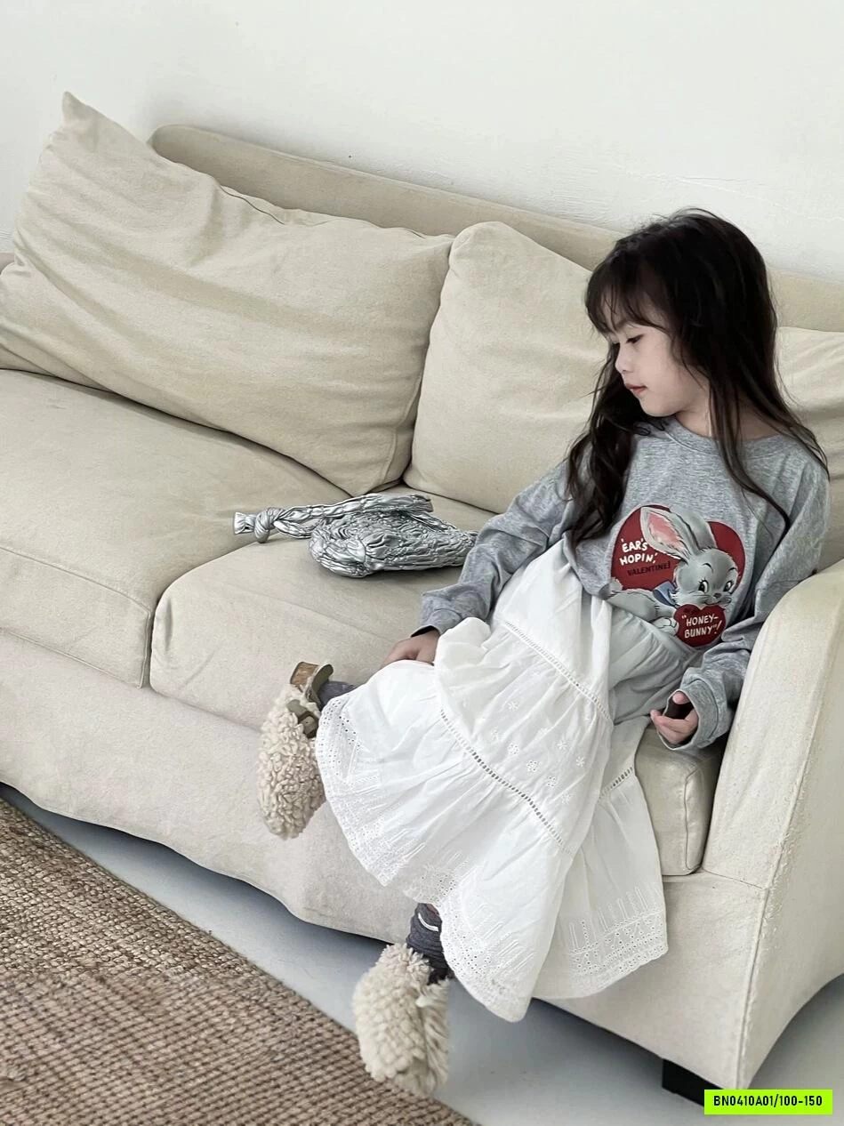 CHÂN VÁY TRẮNG DÁNG DÀI YUKIDS