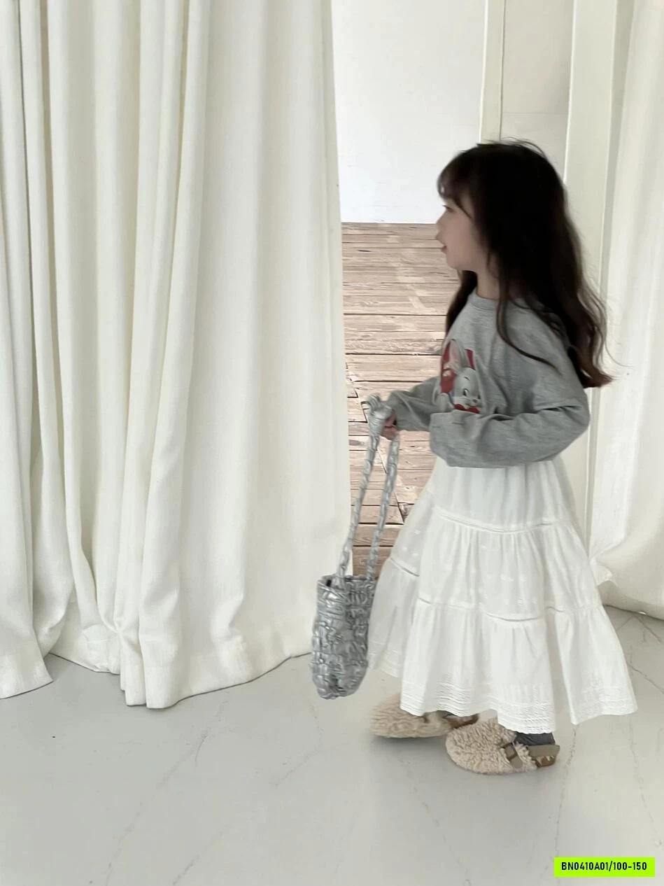 CHÂN VÁY TRẮNG DÁNG DÀI YUKIDS