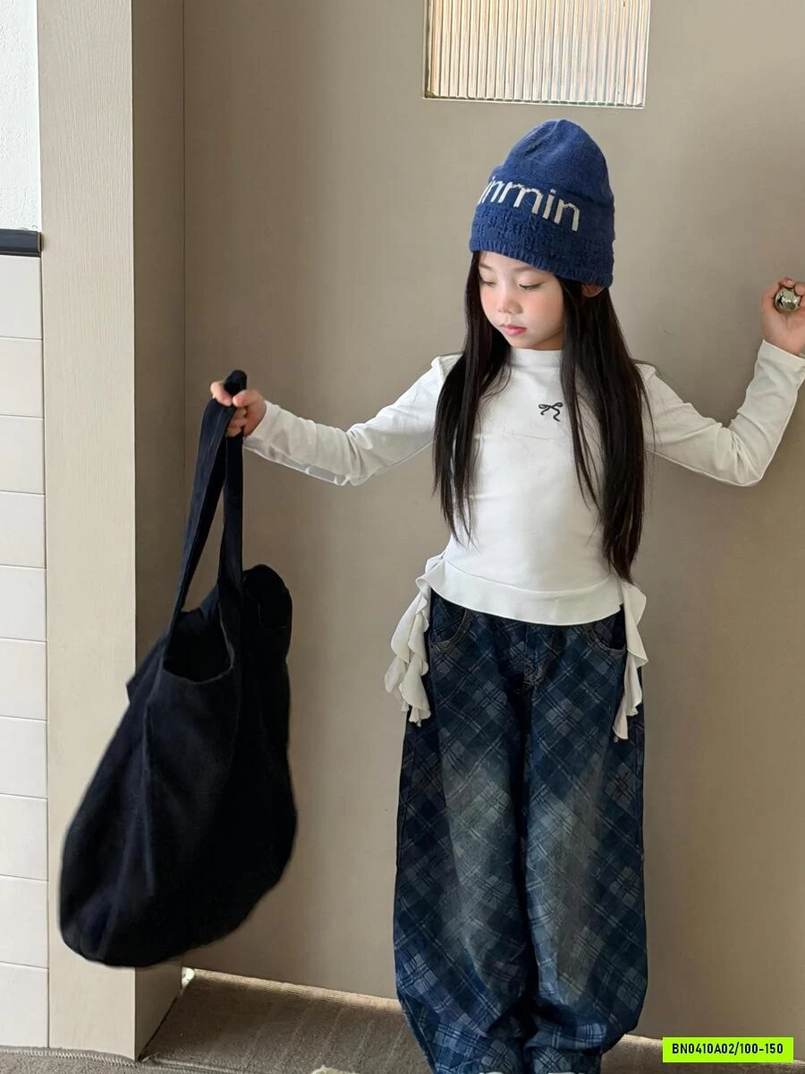 JEANS BAGGY HỌA TIẾT BẠC GỐI YUKIDS
