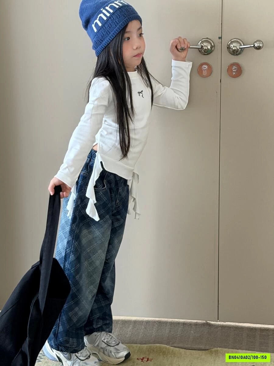 JEANS BAGGY HỌA TIẾT BẠC GỐI YUKIDS