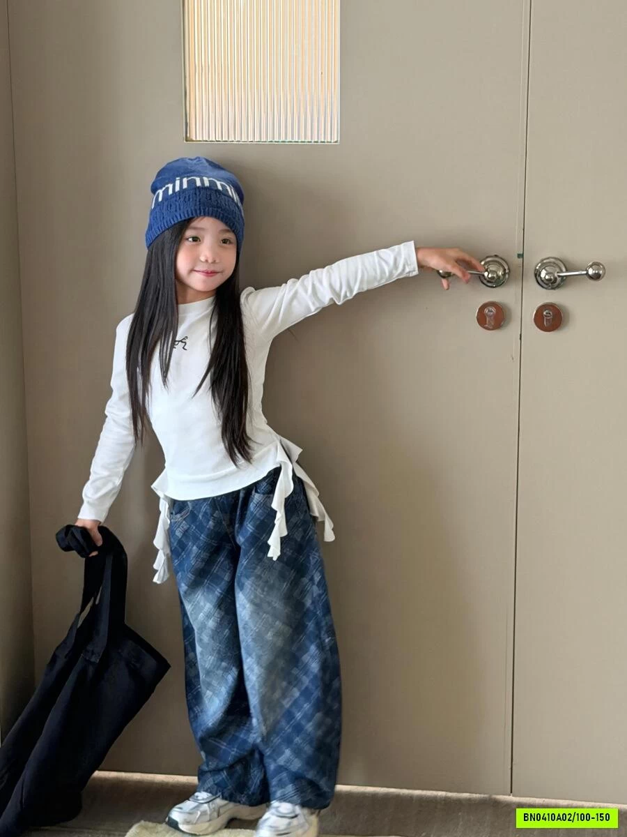 JEANS BAGGY HỌA TIẾT BẠC GỐI YUKIDS