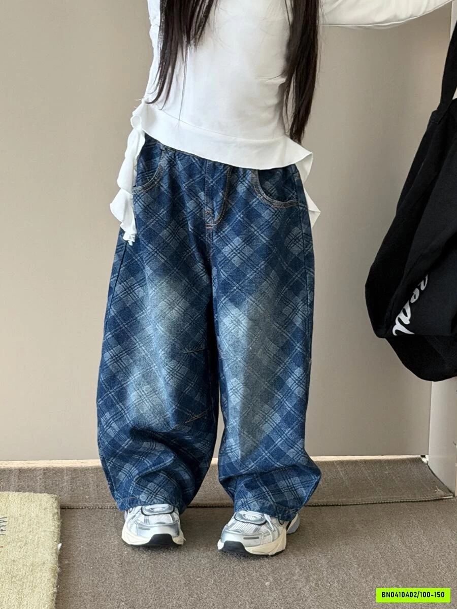 JEANS BAGGY HỌA TIẾT BẠC GỐI YUKIDS