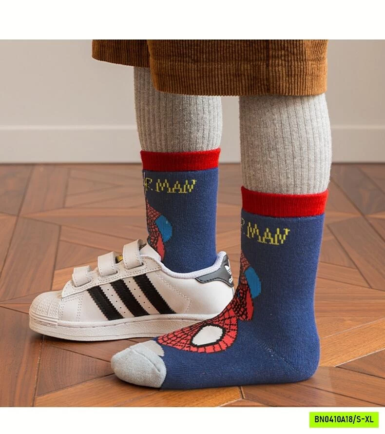 SÉT 5Đ TẤT SPIDERMAN LÓT LÔNG
