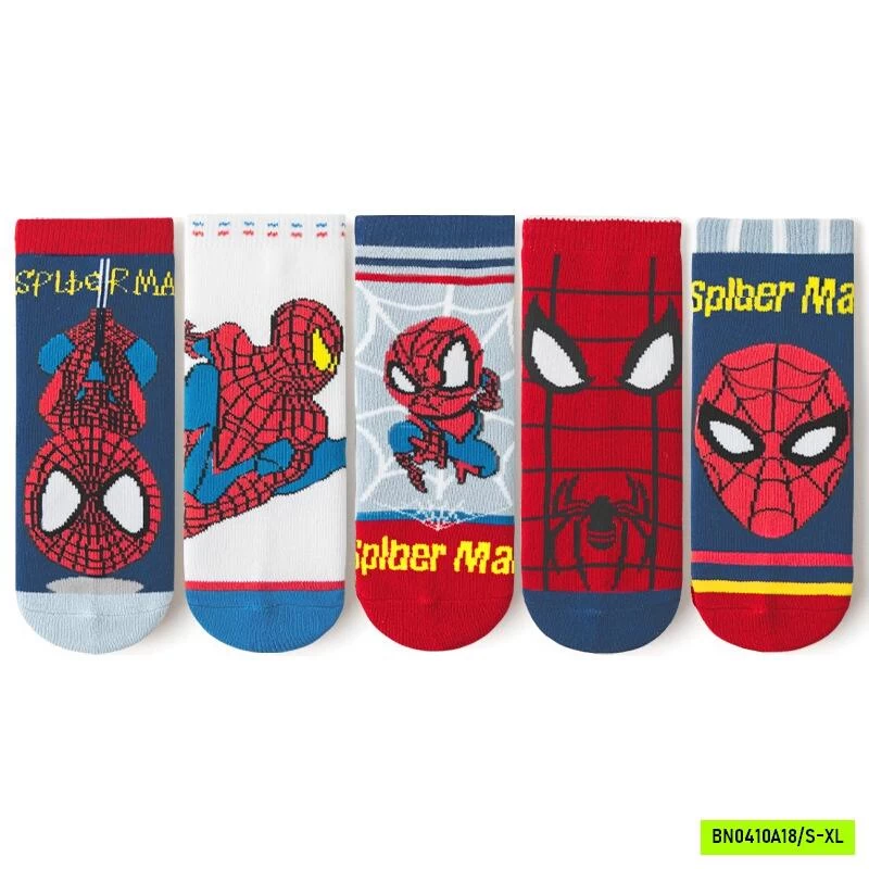 SÉT 5Đ TẤT SPIDERMAN LÓT LÔNG