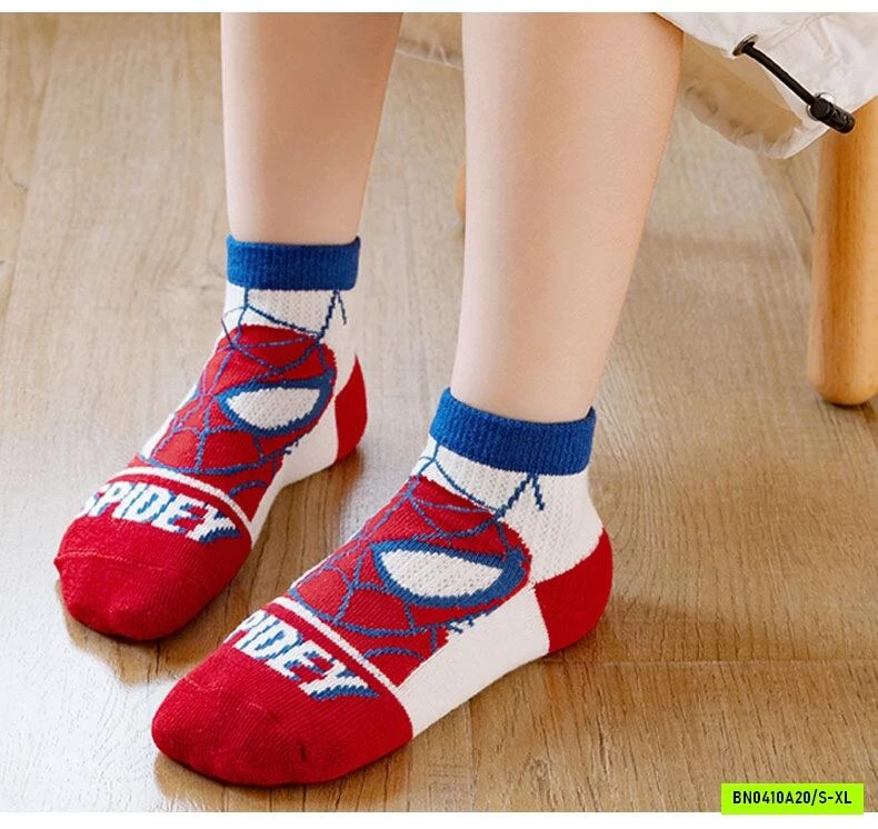 TẤT CHỐNG TRƯỢT SPIDERMAN CỔ THẤP