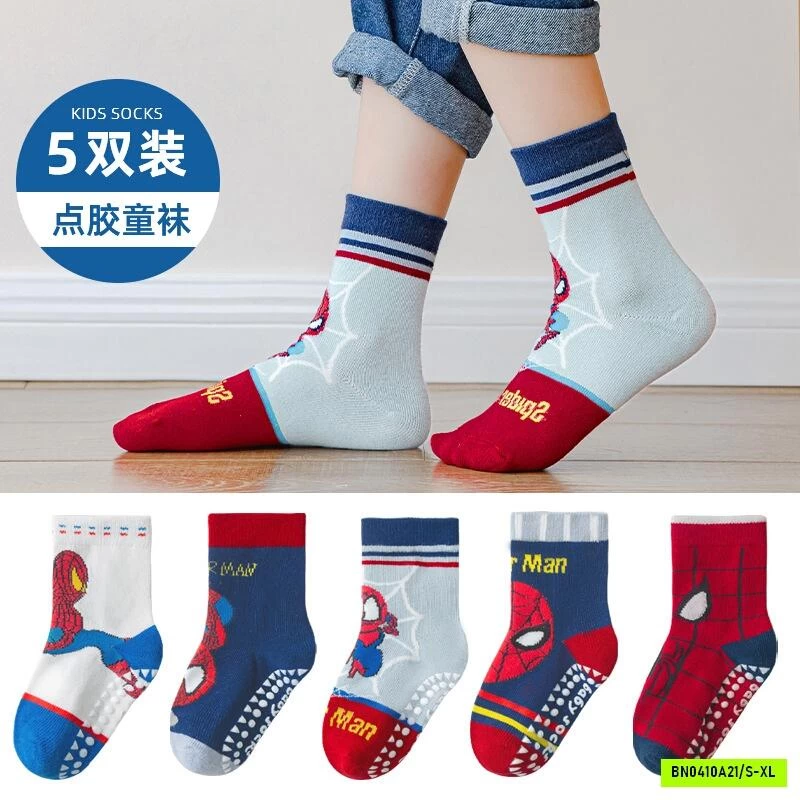 TẤT CHỐNG TRƯỢT SPIDERMAN CỔ CAO