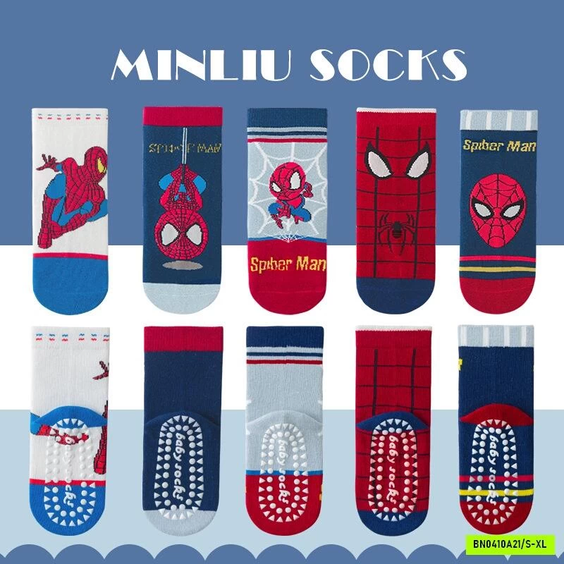 TẤT CHỐNG TRƯỢT SPIDERMAN CỔ CAO