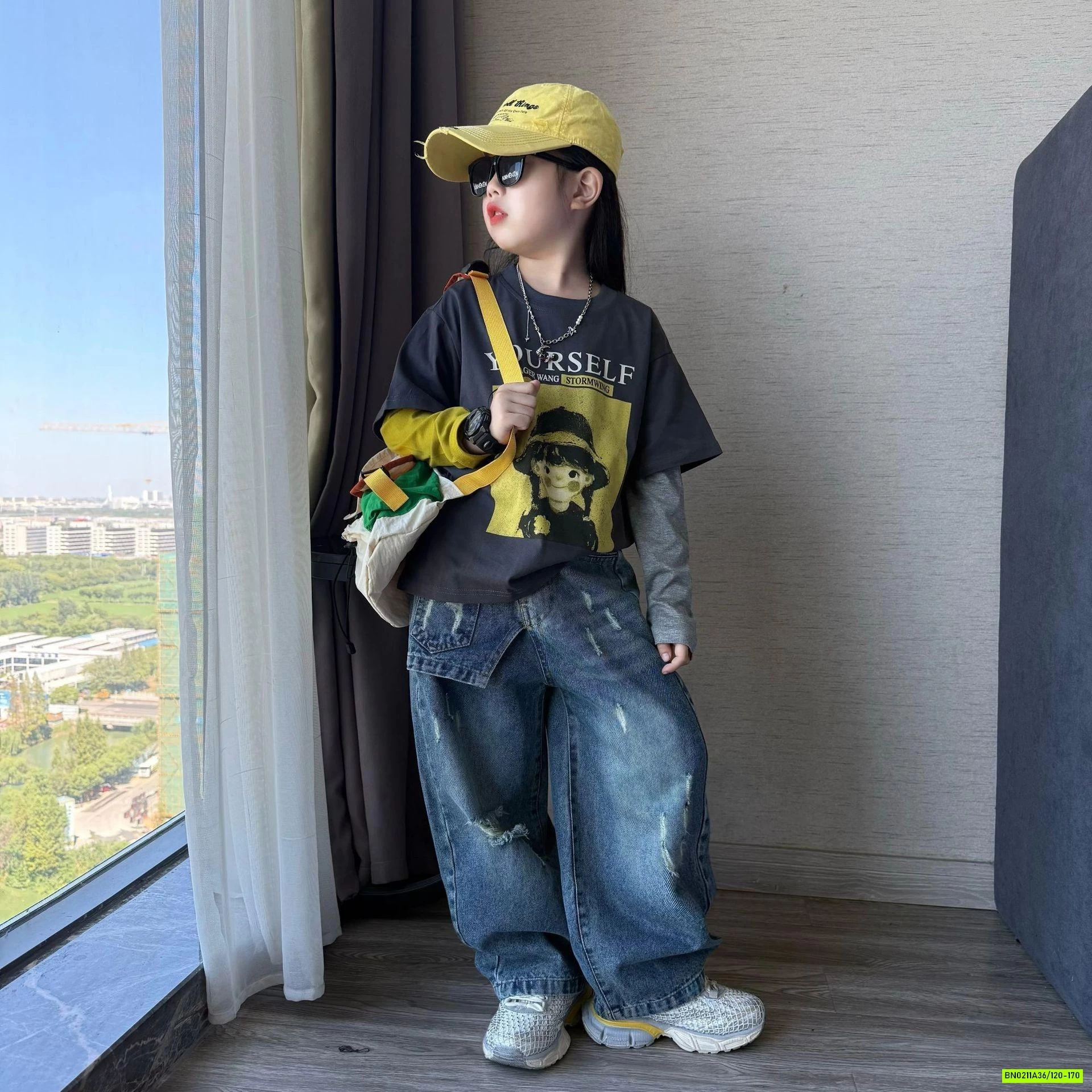 ÁO THUN HÌNH GIẢ 2 LỚP MIX JEANS