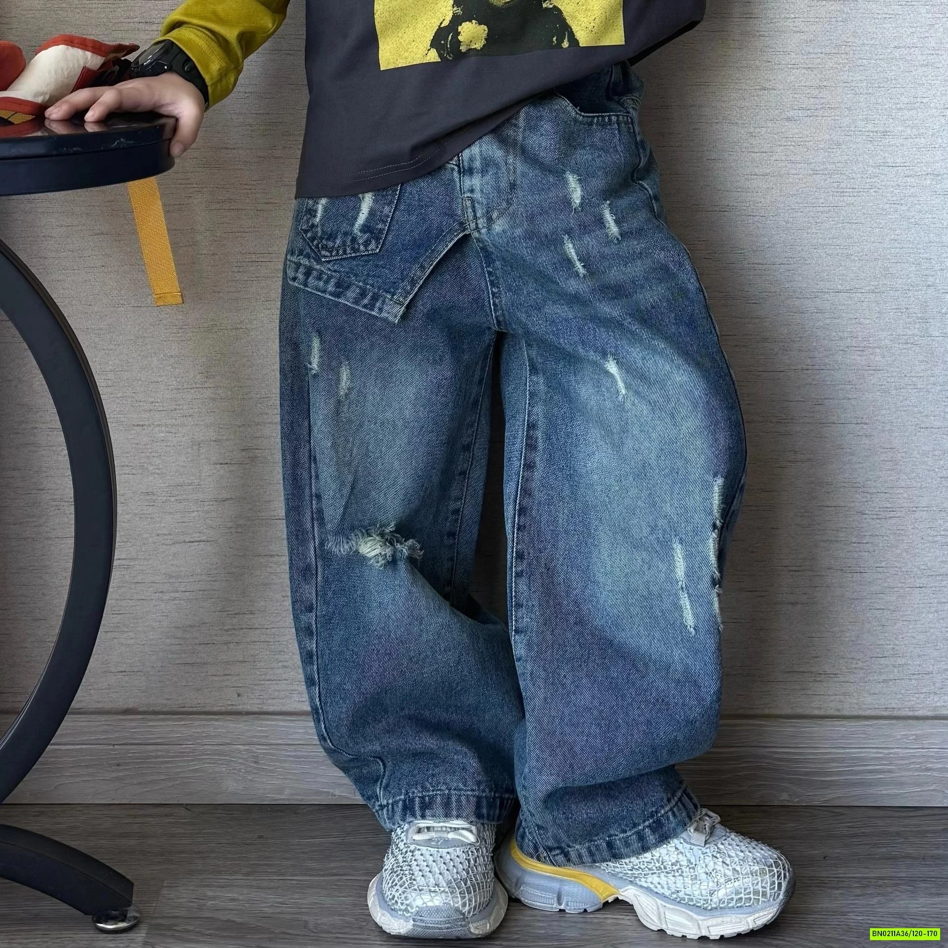 ÁO THUN HÌNH GIẢ 2 LỚP MIX JEANS