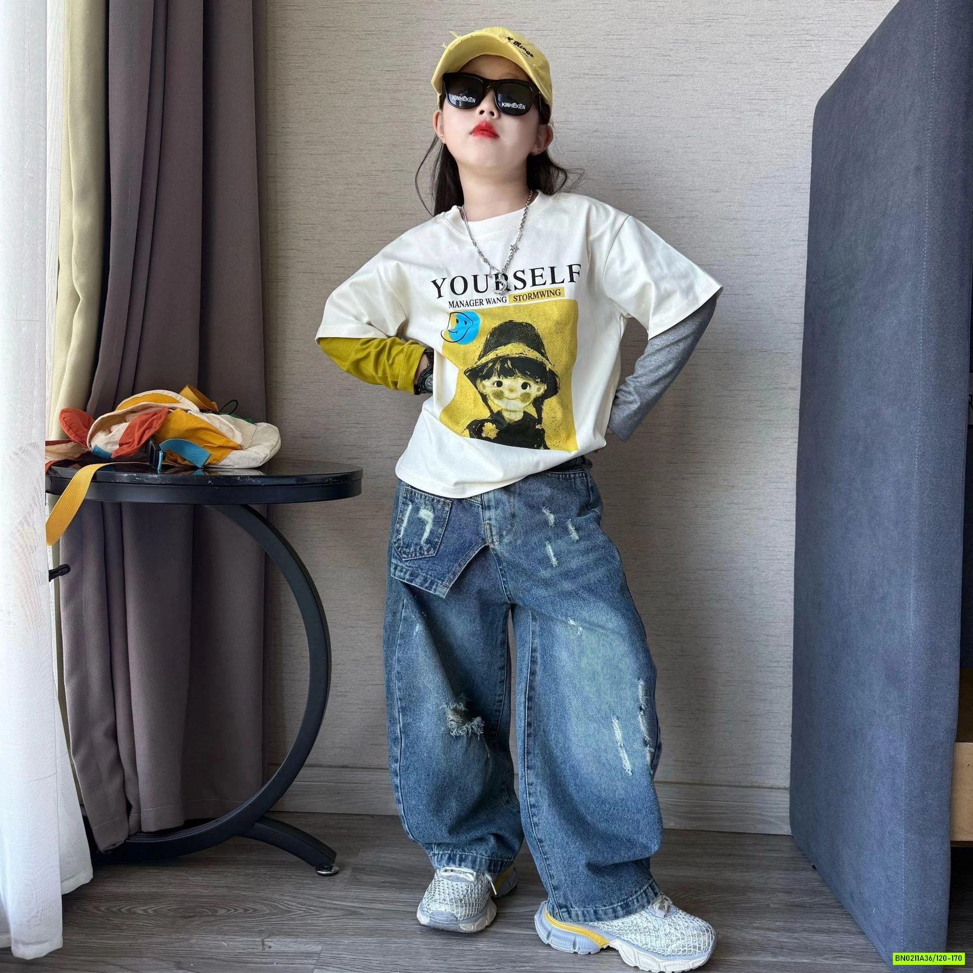 ÁO THUN HÌNH GIẢ 2 LỚP MIX JEANS