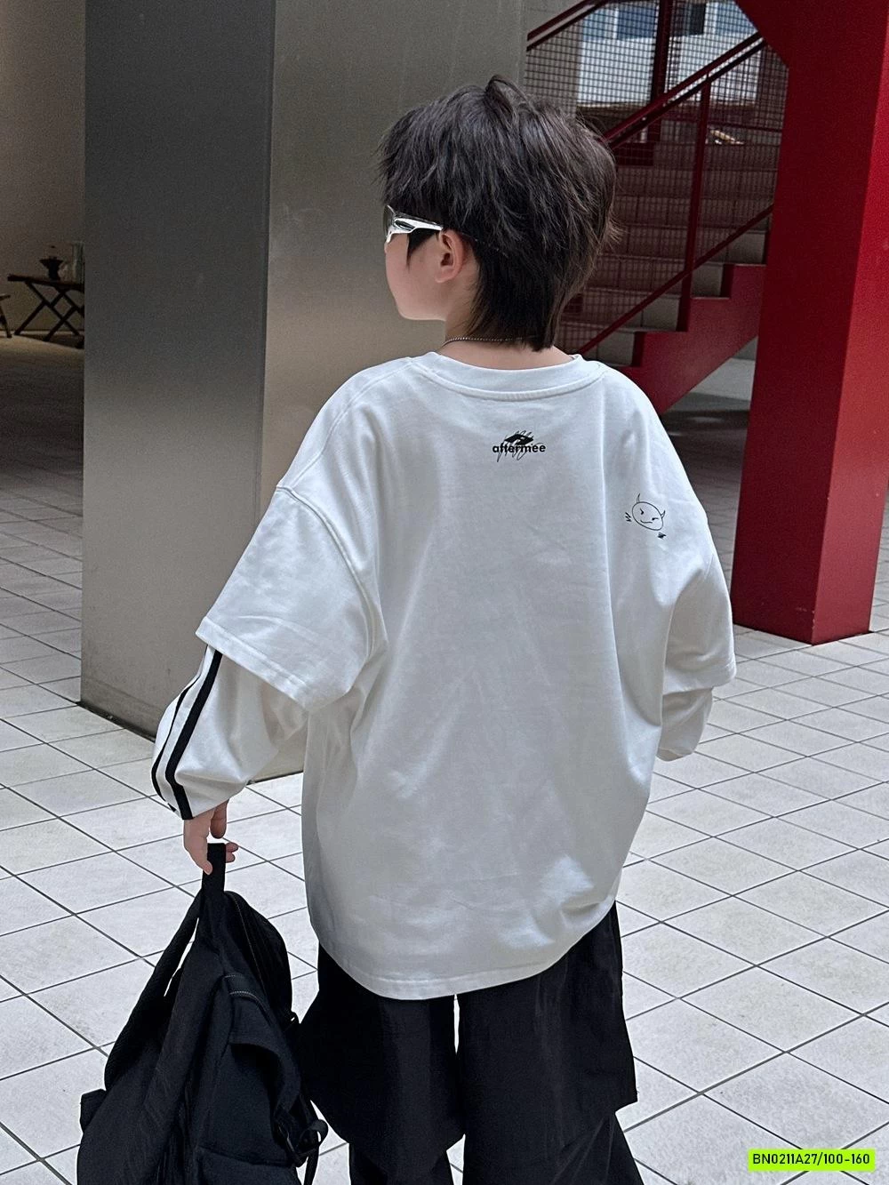 ÁO THUN TRẮNG SỌC 2 LỚP