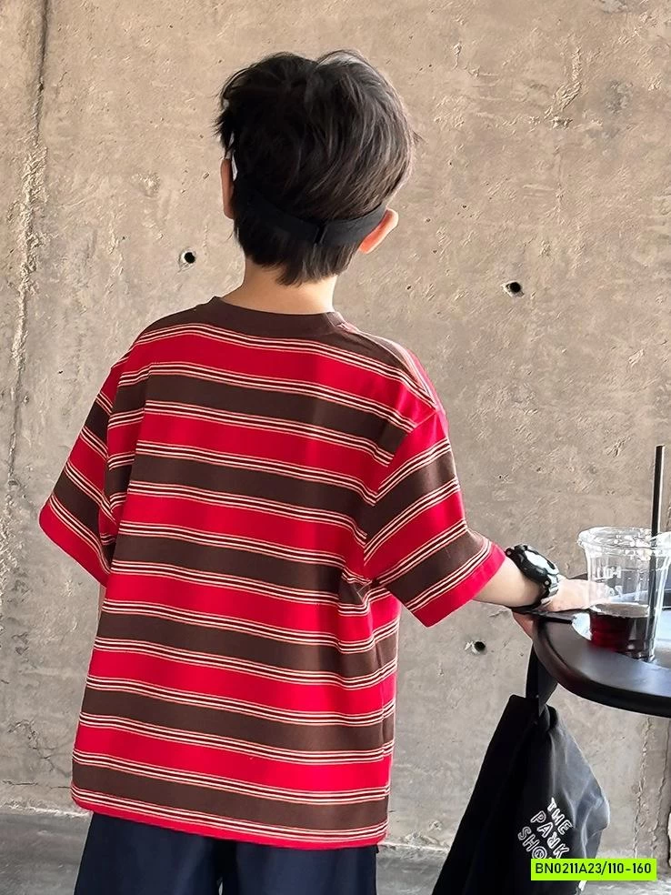 ÁO THUN KẺ CỔ TRÒN