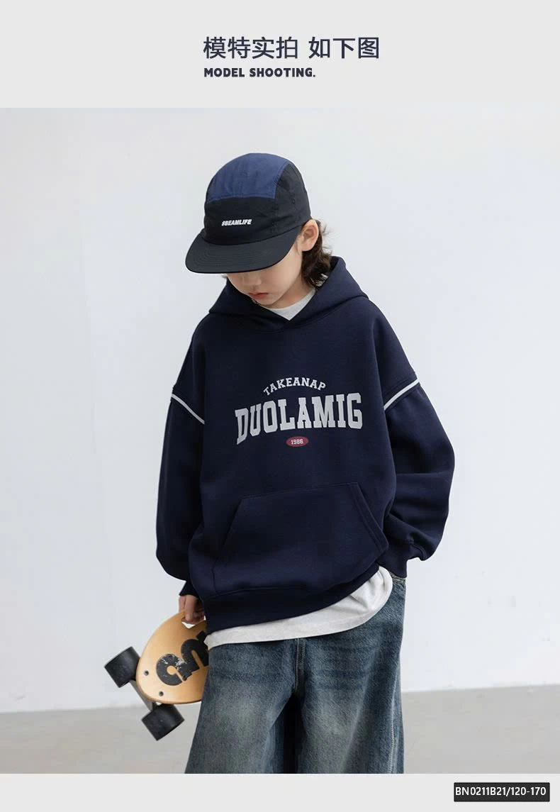 ÁO HOODIE CHỮ XANH THAN