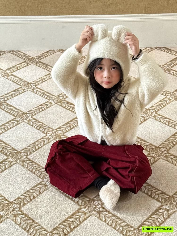 KHOÁC LÔNG TAI THỎ KHÓA 2 CHIỀU