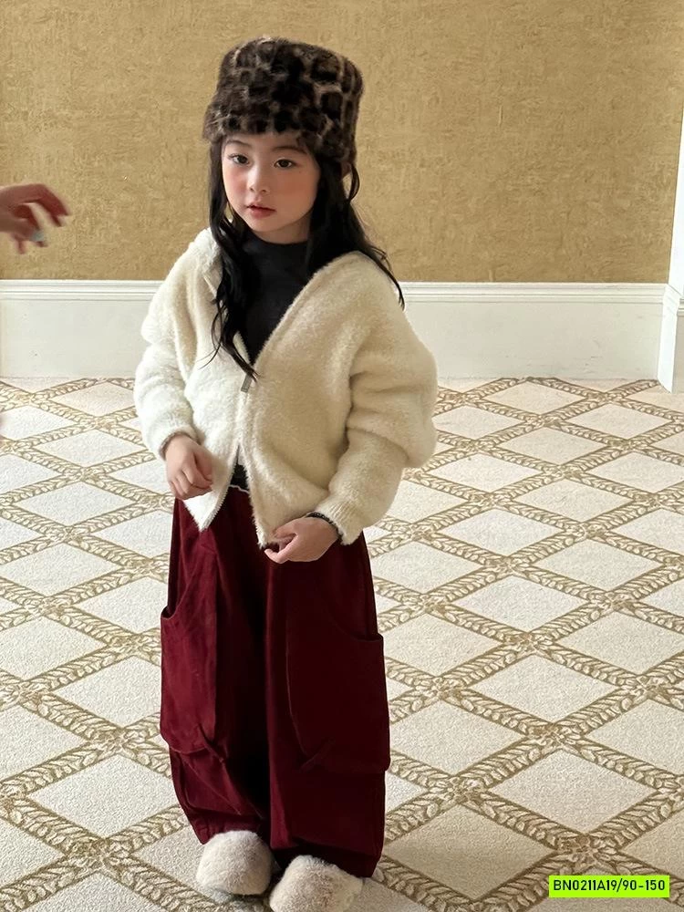 KHOÁC LÔNG TAI THỎ KHÓA 2 CHIỀU