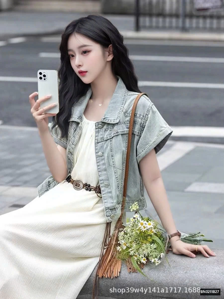 SƠ MI JEAN NGẮN TAY