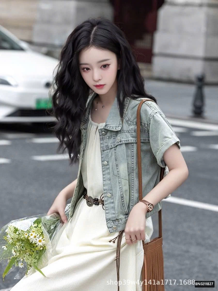 SƠ MI JEAN NGẮN TAY