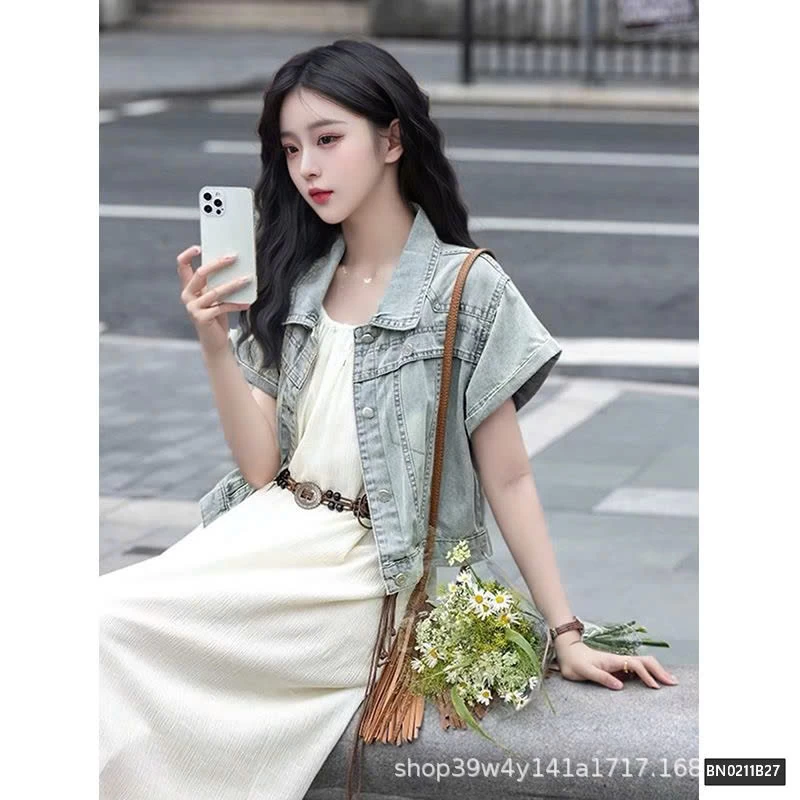 SƠ MI JEAN NGẮN TAY