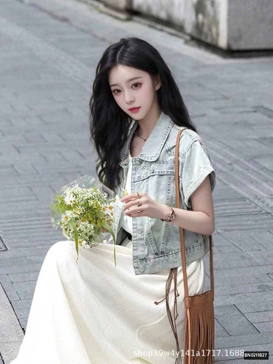 SƠ MI JEAN NGẮN TAY