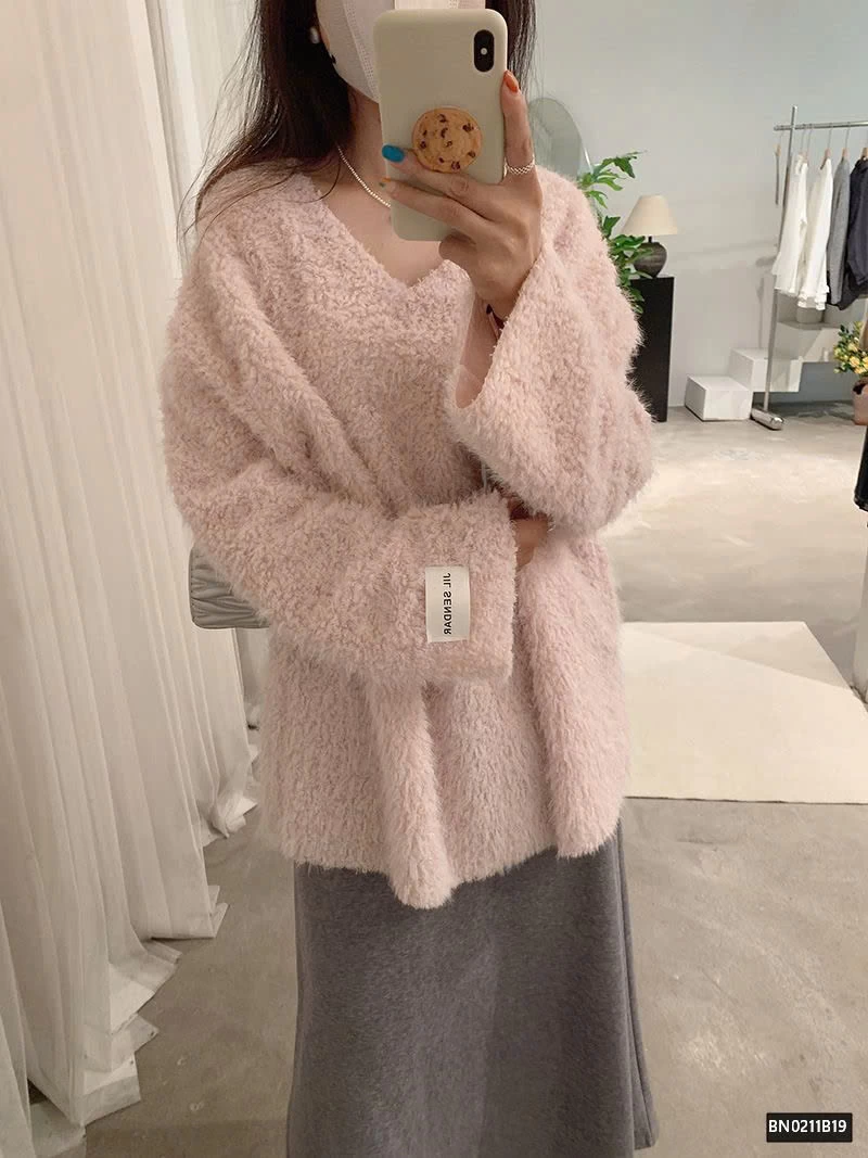 ÁO LEN KIỂU LÔNG XÙ CHO NỮ