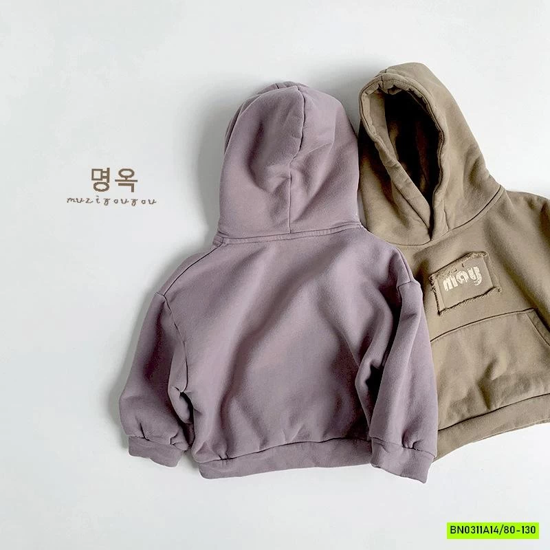 HOODIE NỈ TÚI BỤNG MUZIYOUYOU
