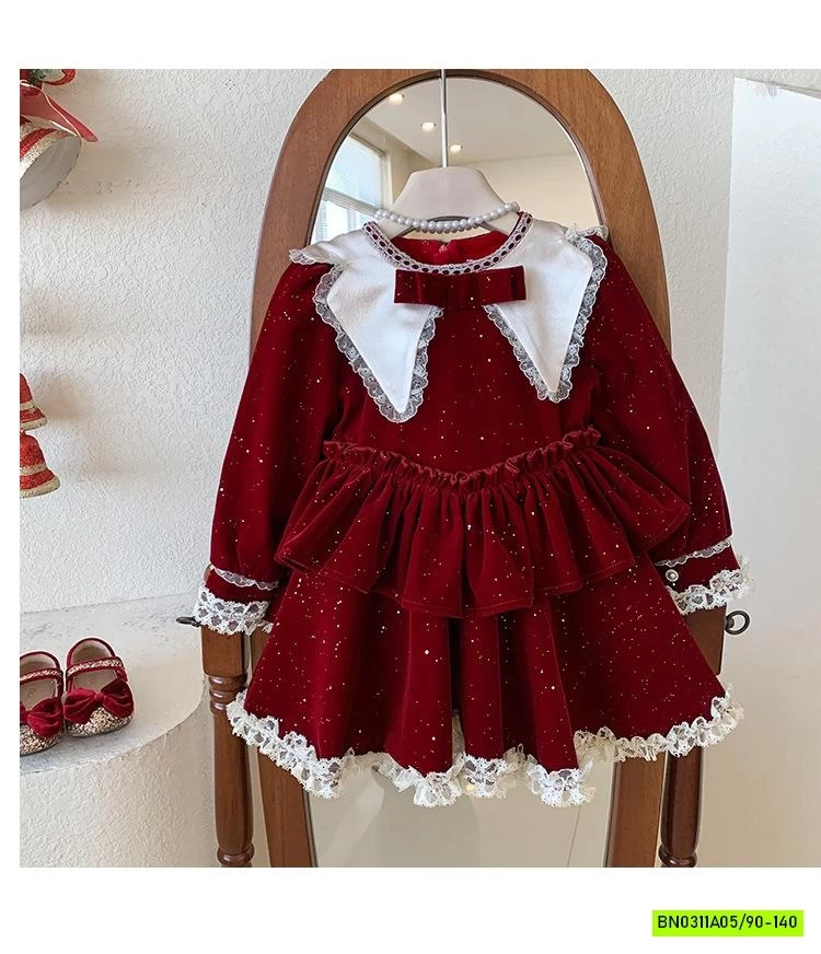 ĐẦM NHUNG TIỂU THƯ LÓT NHUNG BLUETOWN