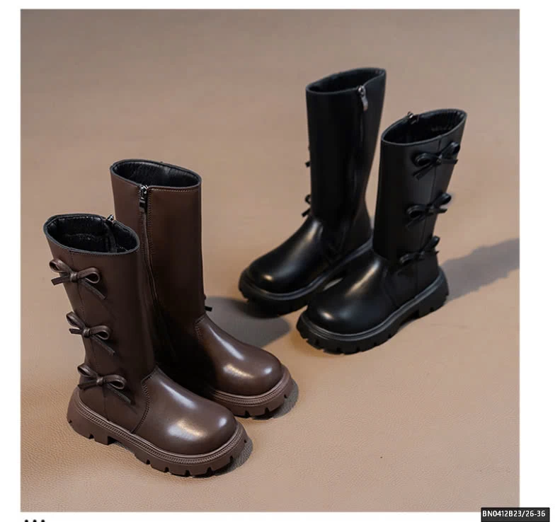 BOOT DA CAO CỔ GẮN NƠ