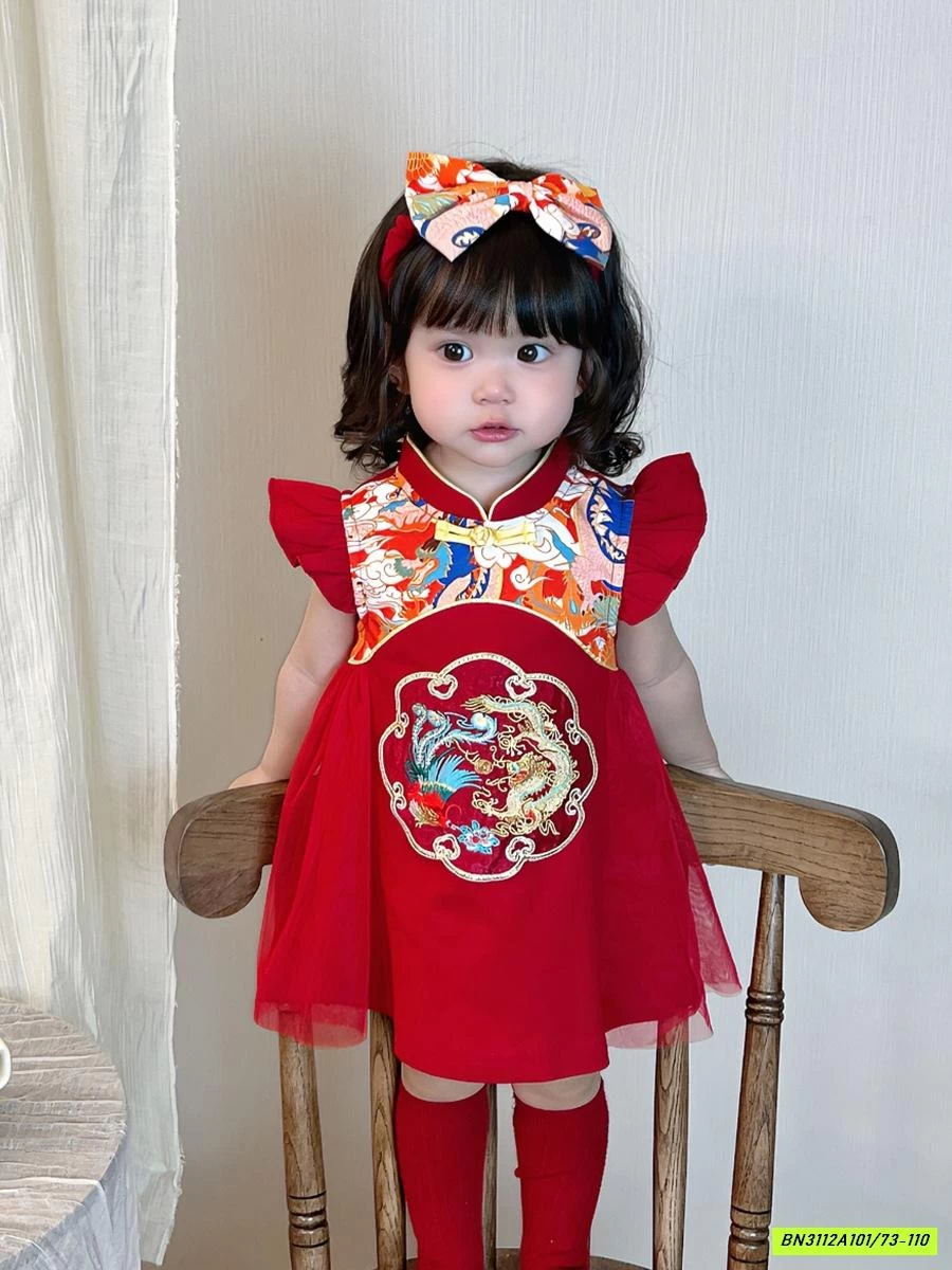 ĐẦM VOAN CÁNH TIÊN THÊU RỒNG